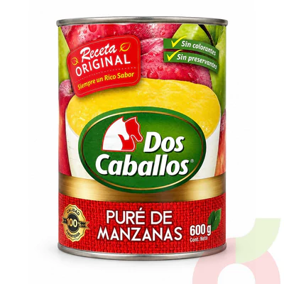 Puré de Manzana Dos Caballos 600Gr