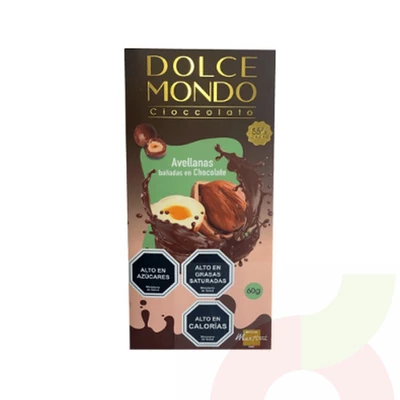 Avellanas Bañadas con Chocolate Dolce Mondo 60gr