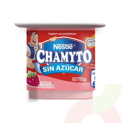 Yoghurt Chamyto Frutilla Sin Azúcar Nestlé 115Gr