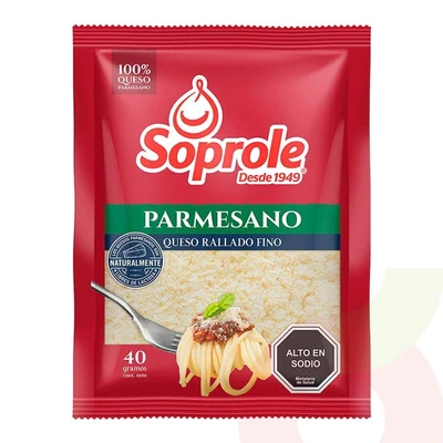 Queso Parmesano Rallado Soprole 40Gr