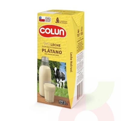 Leche Semidescremada Con Plátano Colun 200Cc