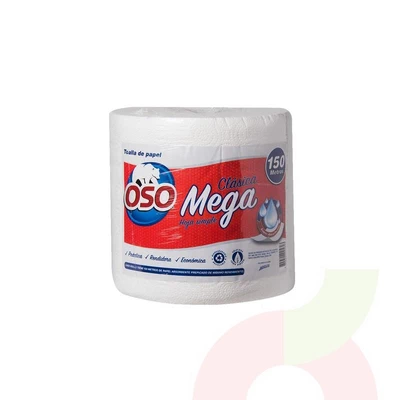 Toalla Papel Clásica Mega Oso 150Mt
