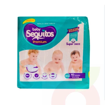 Pañales Sequitos XG 10 Unidades