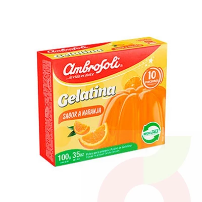 Gelatina Naranja Ambrosoli 100Gr