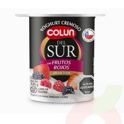 Yoghurt Del Sur Frutos Rojos Colun 120G