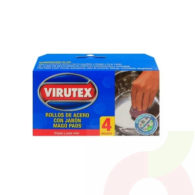 Mago Pads Jabón Virutex 4 Unidades