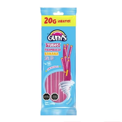 Tubos Frambuesa Banana Split Gunys 