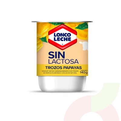 Yoghurt Sin Lactosa Papaya Loncoleche 140Gr