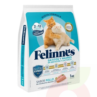 Alimento Gatitos y Madres Sabor Pollo 1Kg 