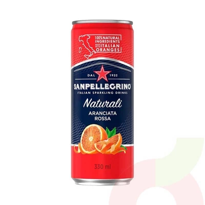 Agua San Pellegrino Aranciata Rossa 330ml