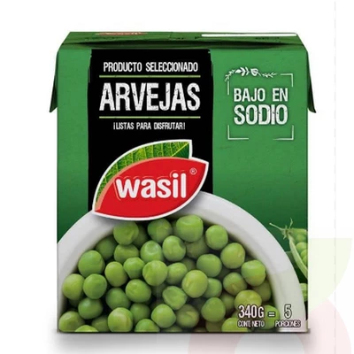 Arvejitas Tetra Pak Wasil 340Gr