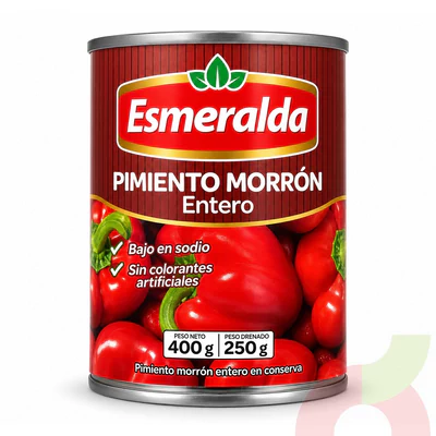 Pimiento Morrón Esmeralda 400Gr - 250Gr Drenado