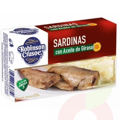 Sardinas en Aceite Robinson Crusoe 125Gr 