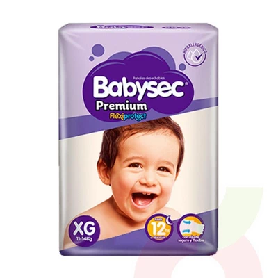Pañal Premium Babysec XG 14 Unidades