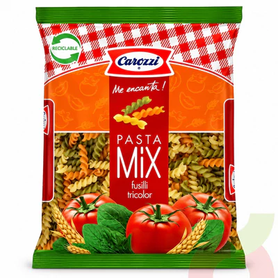 Fusilli Mix Tricolor Carozzi 400Gr 