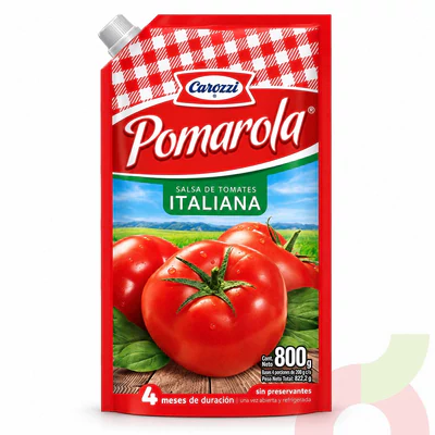Salsa de Tomate Italiana Pomarola Carozzi 800Gr  