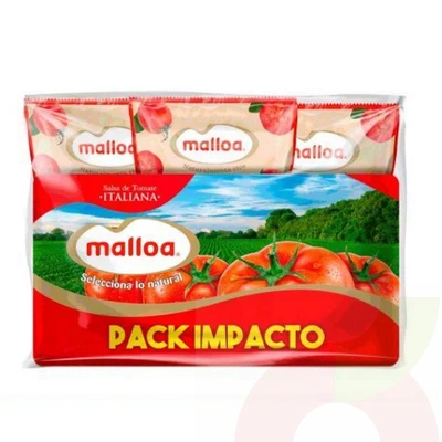 Salsa Tomate Malloa 6x200Gr
