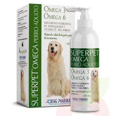 Suplemento Nutricional Ácidos Grasos, Vitamina E, Omega 3 y Omega 6 SuperPet Adulto 125Ml
