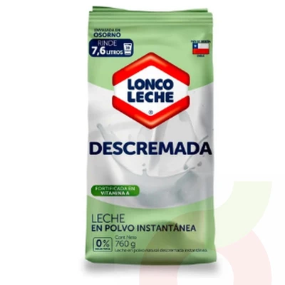 Leche en Polvo Descremada Loncoleche 760Gr 