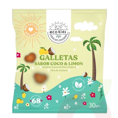 Galletas Coco Limón Ecokids 30Gr