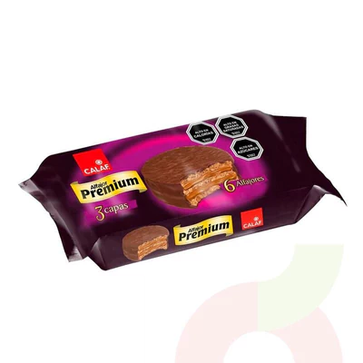 Alfajor Premium 3 Capas Calaf 360Gr 6 Unidades