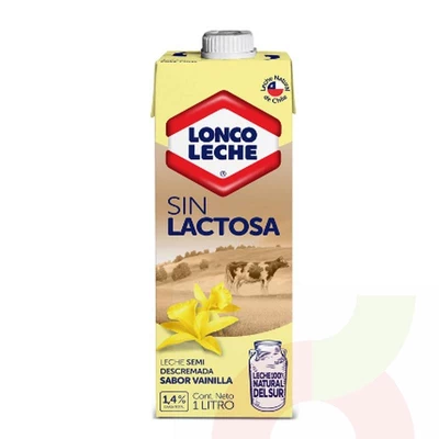 Leche Semidescremada sin Lactosa Vainilla Loncoleche 1Lt