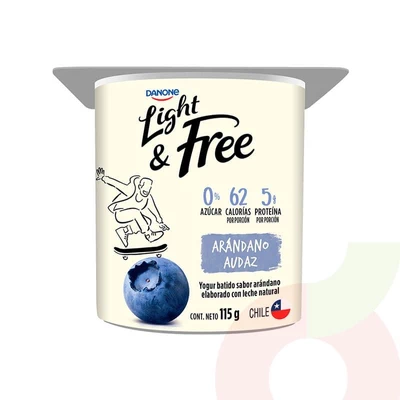 Yoghurt Light Mora Arándanos Danone 115Gr