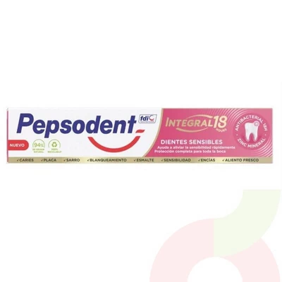 Pasta Dental Integral 18 Dientes Sensibles Pepsodent 75Ml