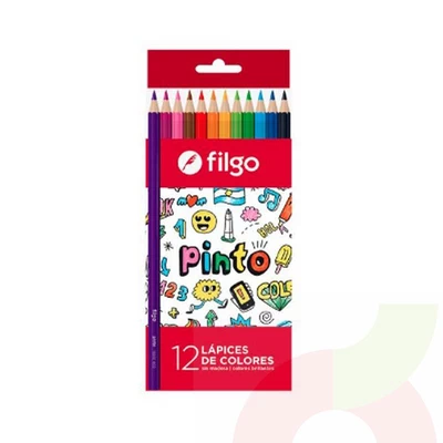  Lápices Colores Filgo 12 Unidades