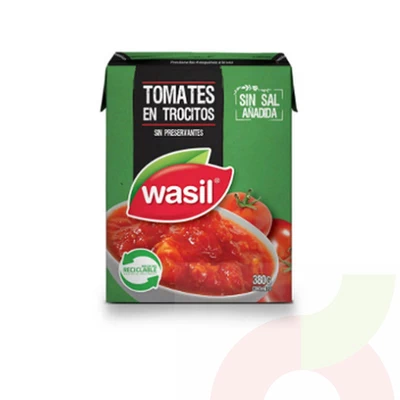 Tomate en Trocitos Wasil 380Gr