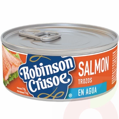 Salmón en Trozos en Agua Robinson Crusoe 170Gr 