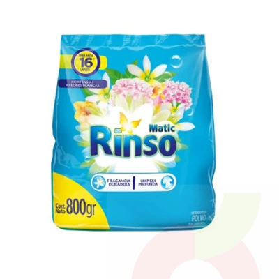 Detergente Hortensias y Flores Blancas Rinso 800Gr
