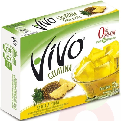Gelatina Piña 0 Azúcar Vivo 22Gr