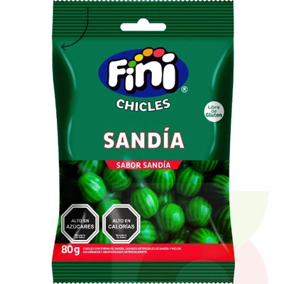 Chicle Sabor Sandía Fini 80Gr