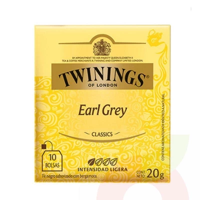 Té Earl Grey Twinings 10 Unidades 20Gr                     