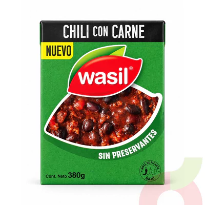 Tetrapack Chili con Carne Wasil 380Gr