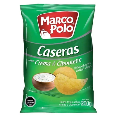 Papas Fritas Caseras Sabor Crema Y Ciboulette 200Gr