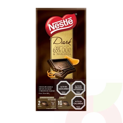Chocolate Dark 65% Naranja Nestlé 100Gr