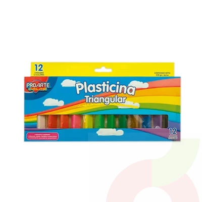 Plasticina Triangular 12 Colores ProArte