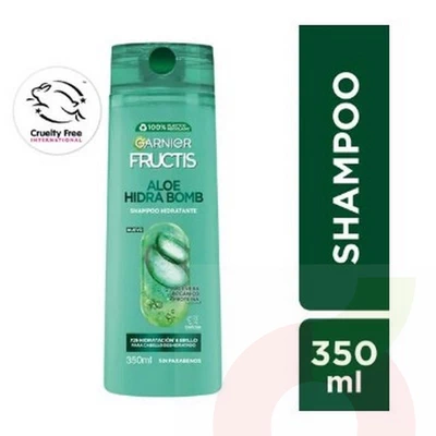 Shampoo Aloe Hidra Bomb Fórmula Vegana Cabello Deshidratado Fructis 350Ml