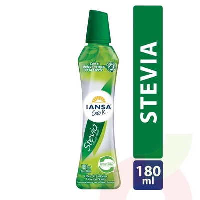 Endulzante Liquido 100% Stevia Cero K Iansa 180Ml