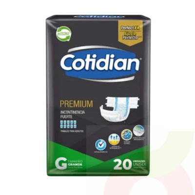 Pañal Adulto Premium G Unisex Cotidian 20 Unidades