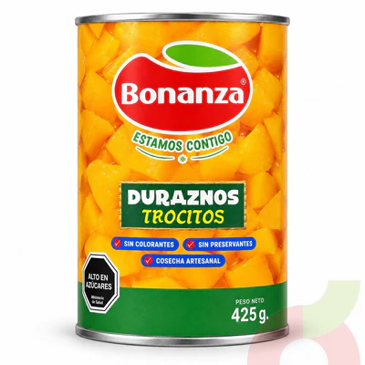 Durazno en Trocitos Bonanza 425Gr - 250Gr Drenado