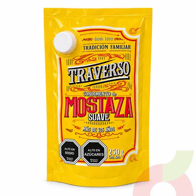 Doypack Mostaza Suave Vintage Traverso 250Gr