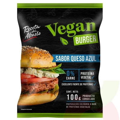 Vegan Burger Queso Azul Receta del Abuelo 100Gr