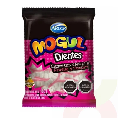 Halloween Gomitas Dientes sabor Frutilla y Yogurt Mogul 150Gr