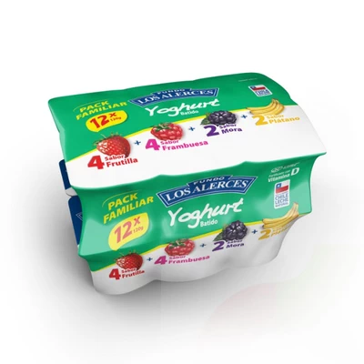 Yoghurt Alerces Surtido Pack 12 Unidades 120Gr