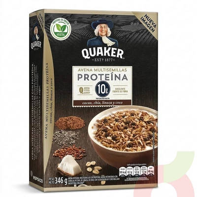 Avena Proteína Cacao, Chía, Linaza & Coco Quaker 346Gr