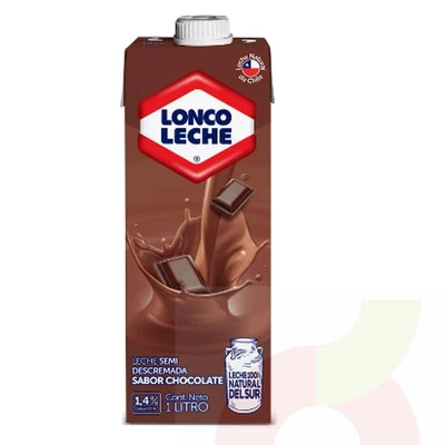 Leche Semidescremada Sabor Chocolate Loncoleche 1Lt 