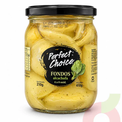 Fondos Alcachofa Perfect Choice 410Gr - 210Gr Drenado